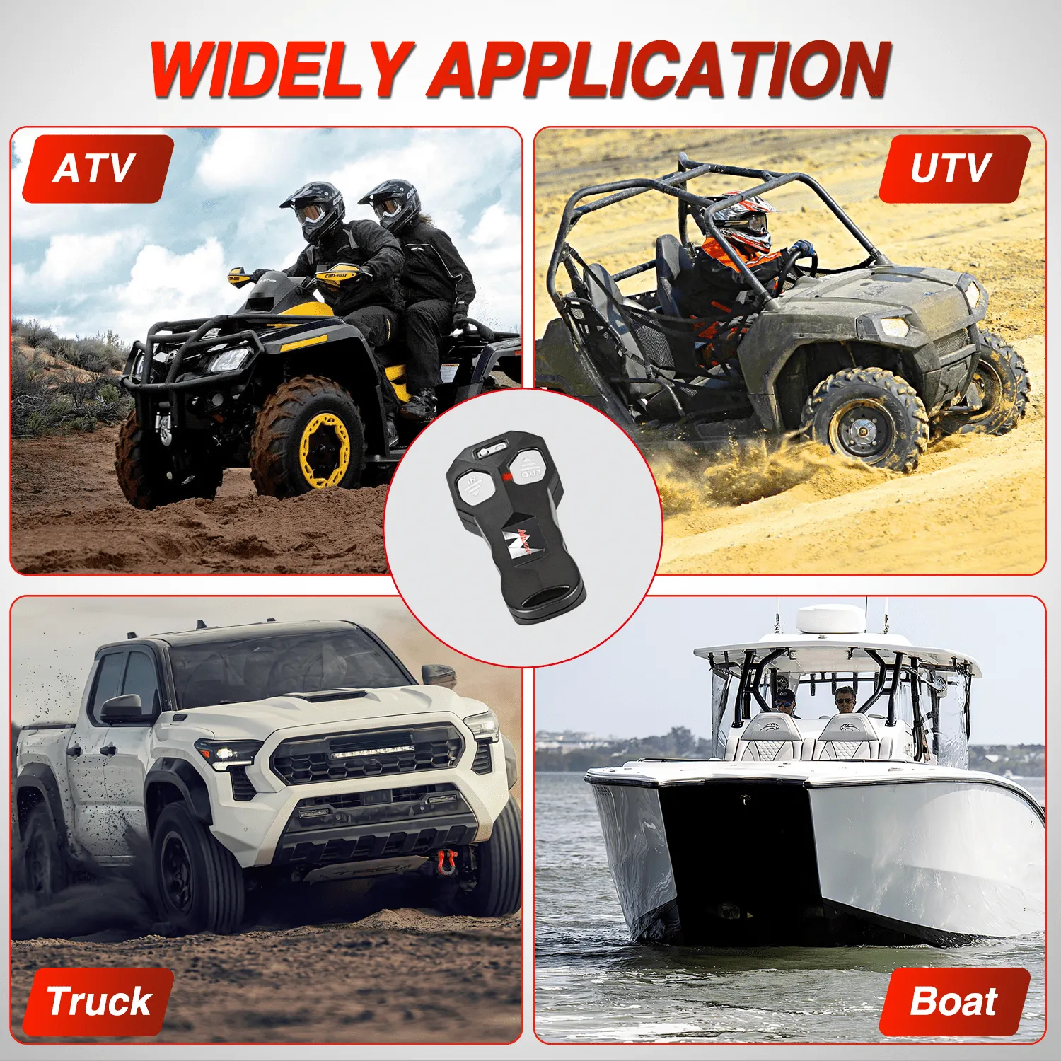3500 lb ATV/UTV Electric Winch Kit With Synthetic Winch Rope