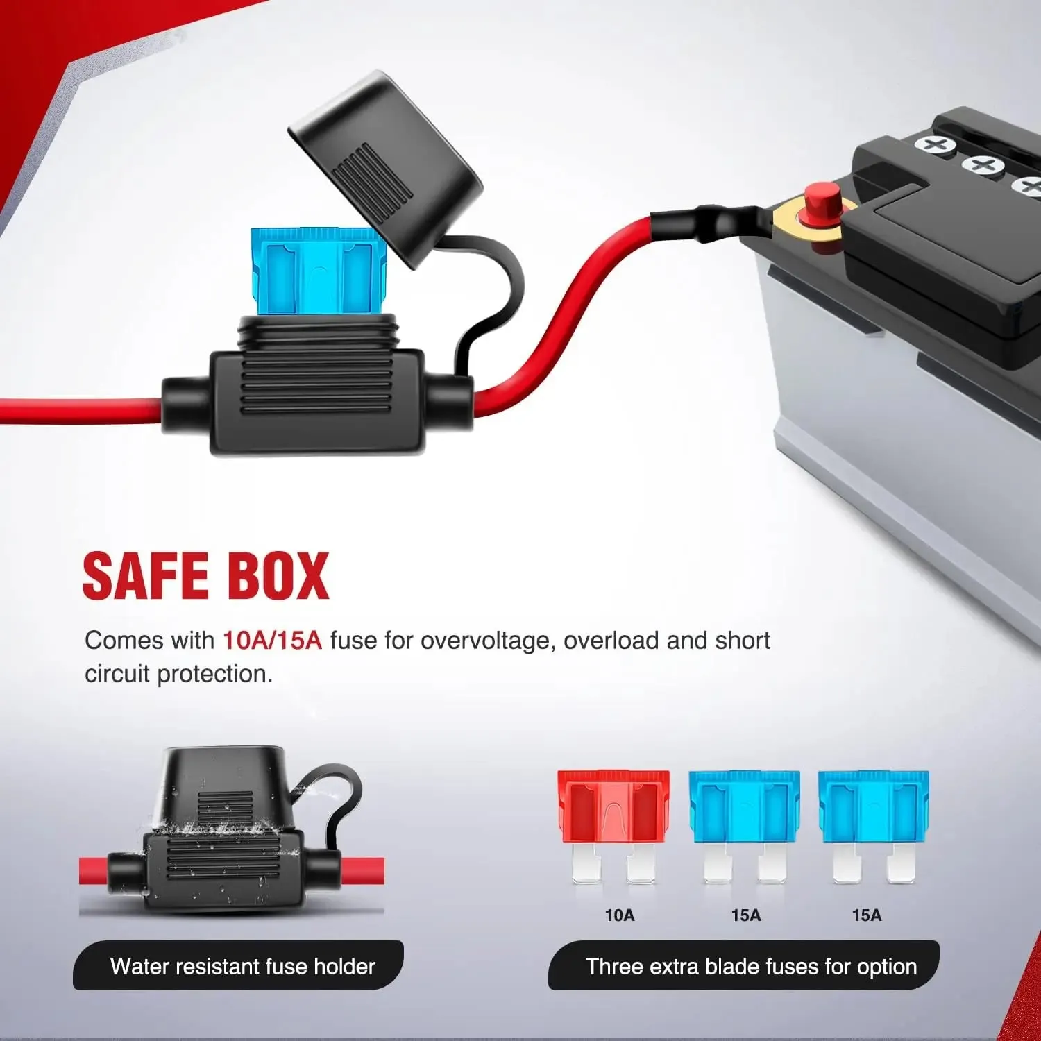 4.8 Inch 18W Flush Mount Flood Led Work Lights (Pair) | 12V 5Pin Rocker Switch Wire