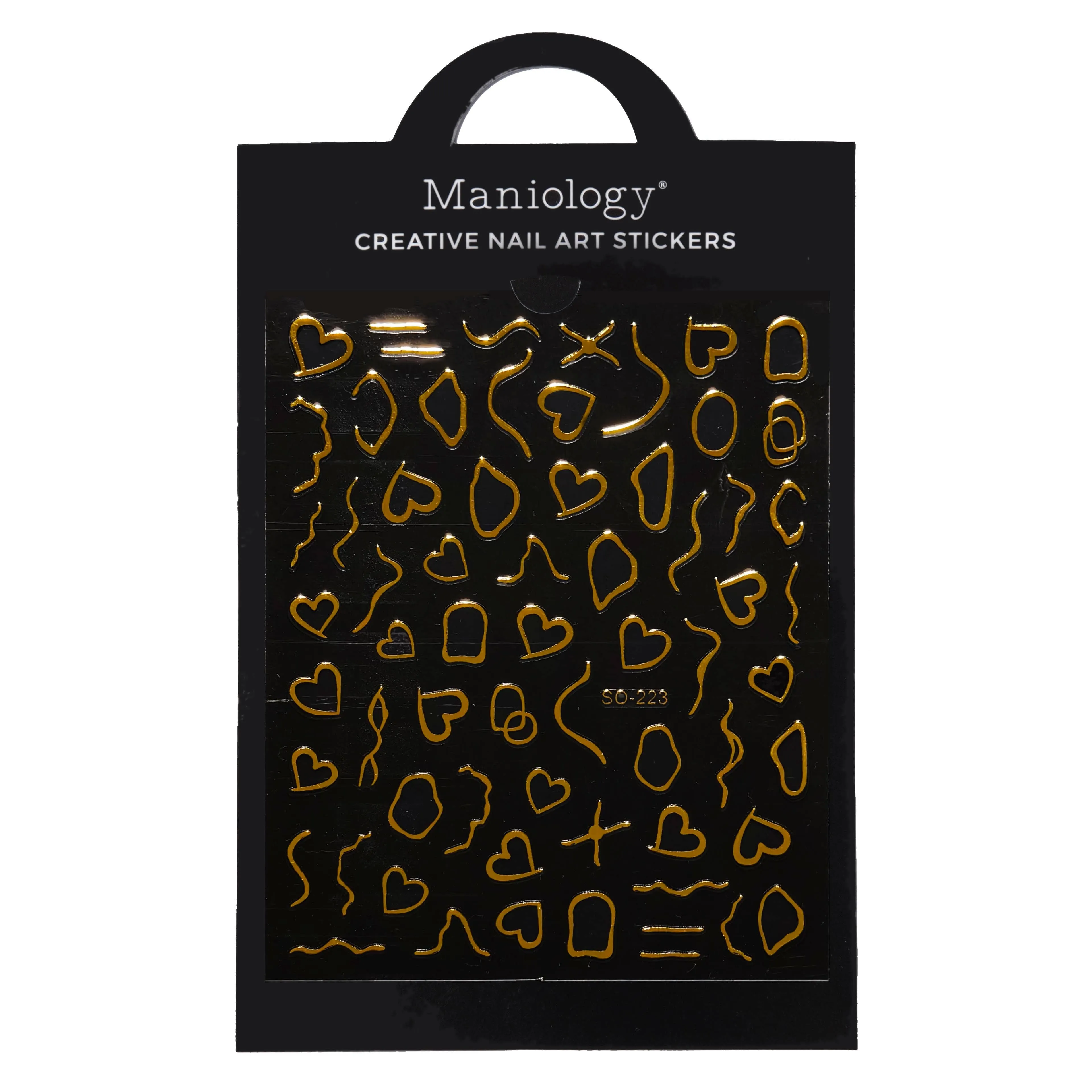 Abstract Gold (SO223 ) - Metallic Nail Art Sticker Sheet