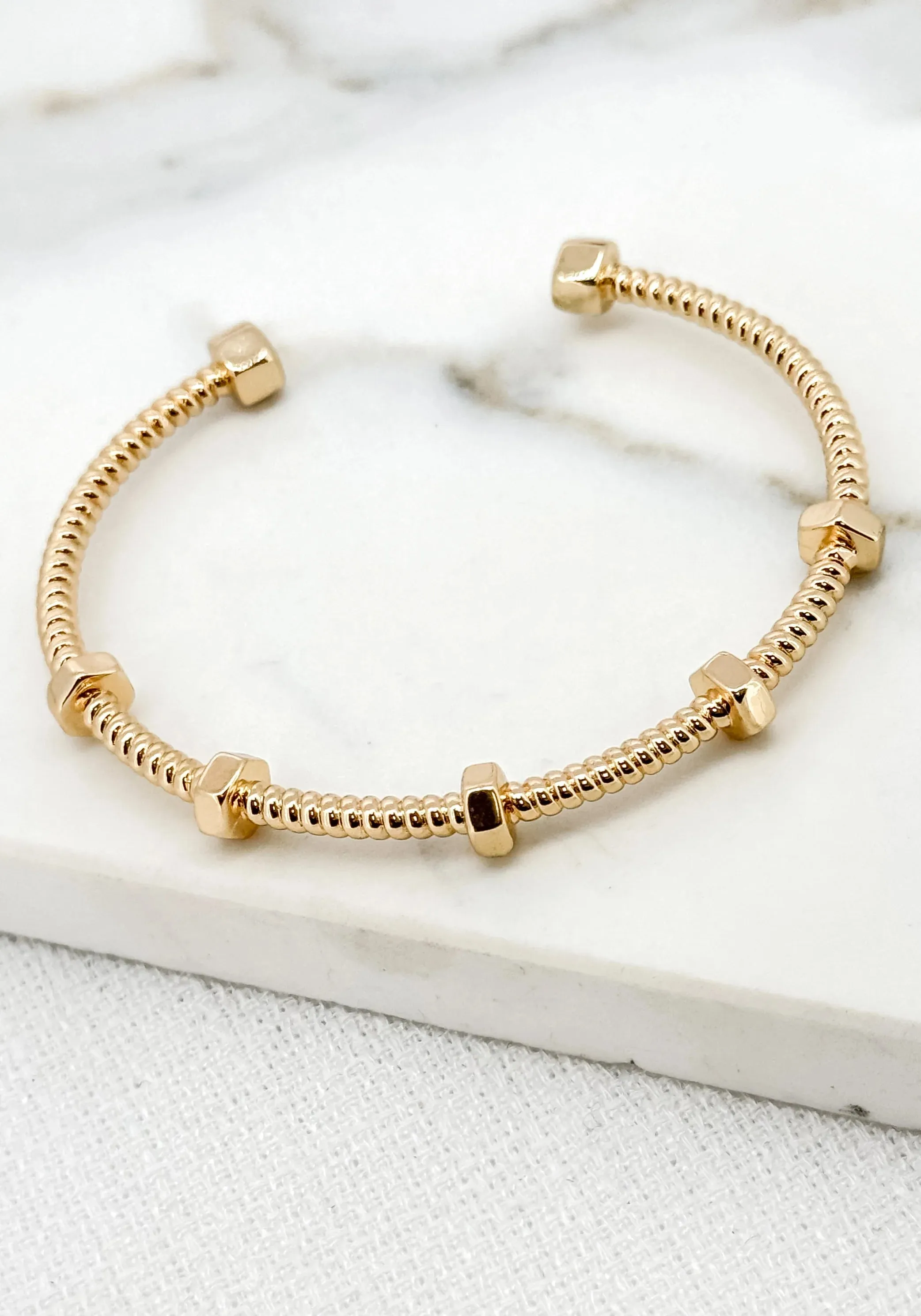 Adjustable Bangle - Gold