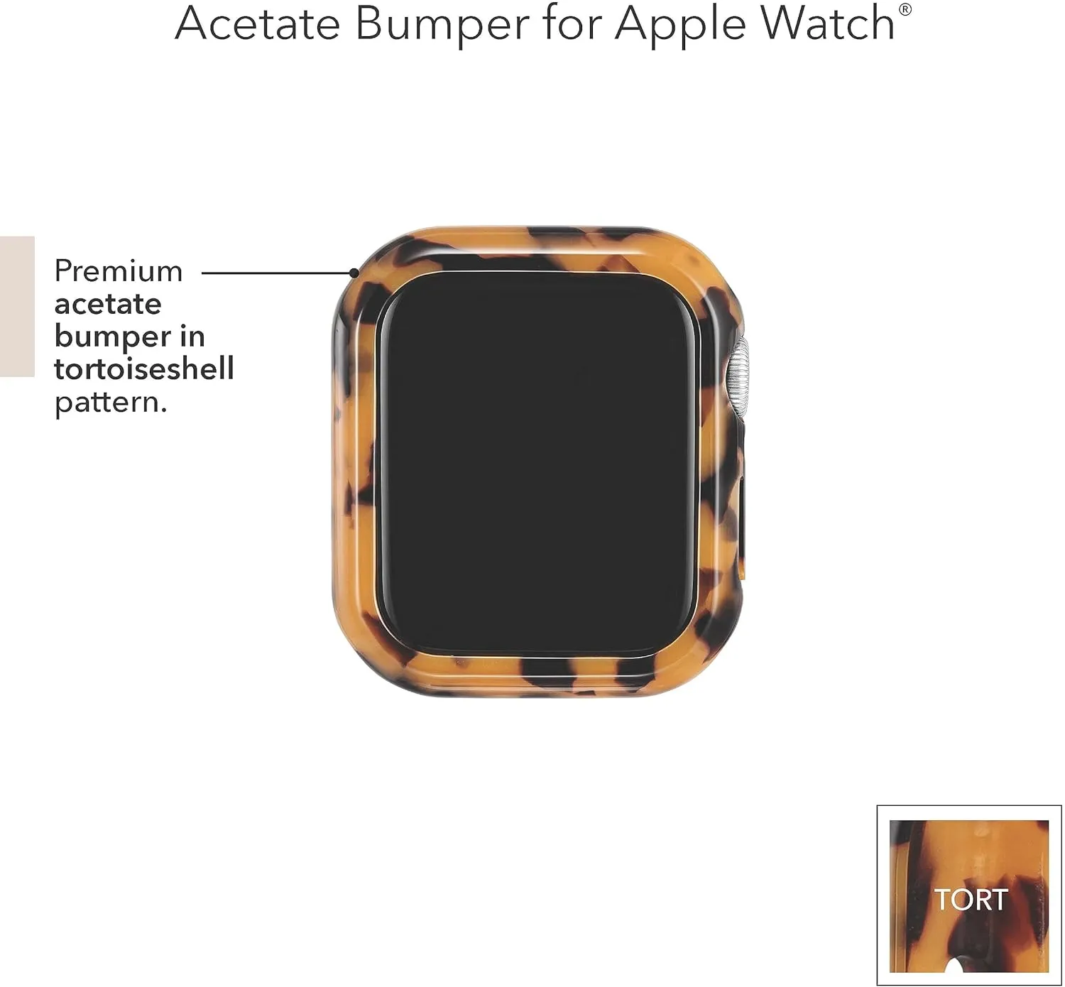 Anne Klein Women's Acetate Fashion Bumper for Apple Watch Secure, Apple Watch Bumper