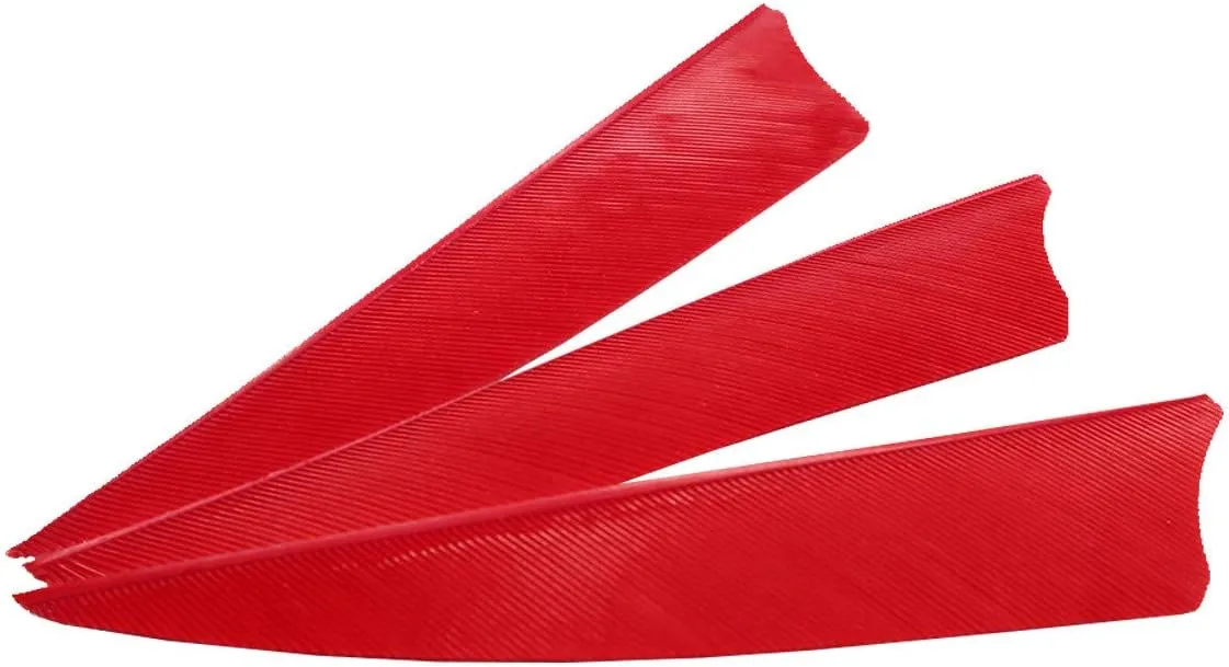 Arrows 3 Inch Real Feathers Fletching with Shield Cut for DIY Hunting Shooting Shafts (36 Pack)