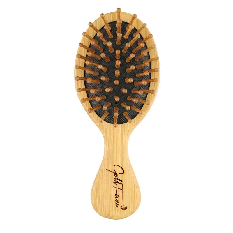 Bamboo Hair Brush and Comb Set | Wooden Hair Brushes and Combs - 6 Pieces | Bamboo Brushes with Bamboo Bristles