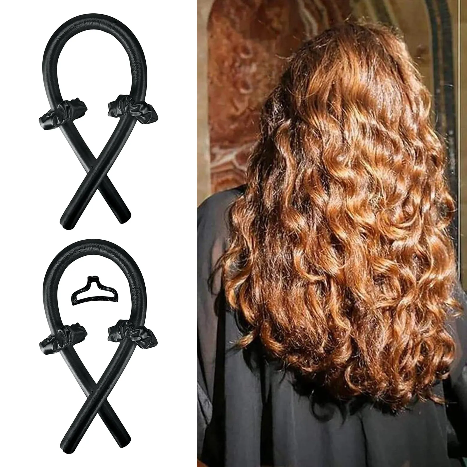 Beauty Heatless Curling Rod Headband Lazy Curler Set