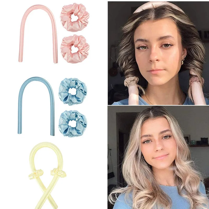 Beauty Heatless Curling Rod Headband Lazy Curler Set