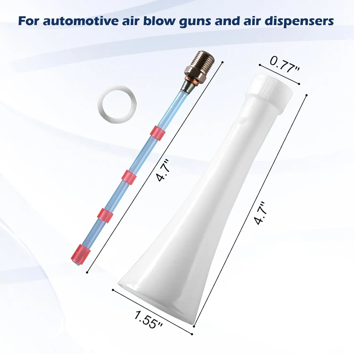 Car Cleaning Gun Part for Tornador Car Blow Out Tool Weighted Tube for Tornador Rubber Hose with Threaded Cap (Rubber Hose(1))