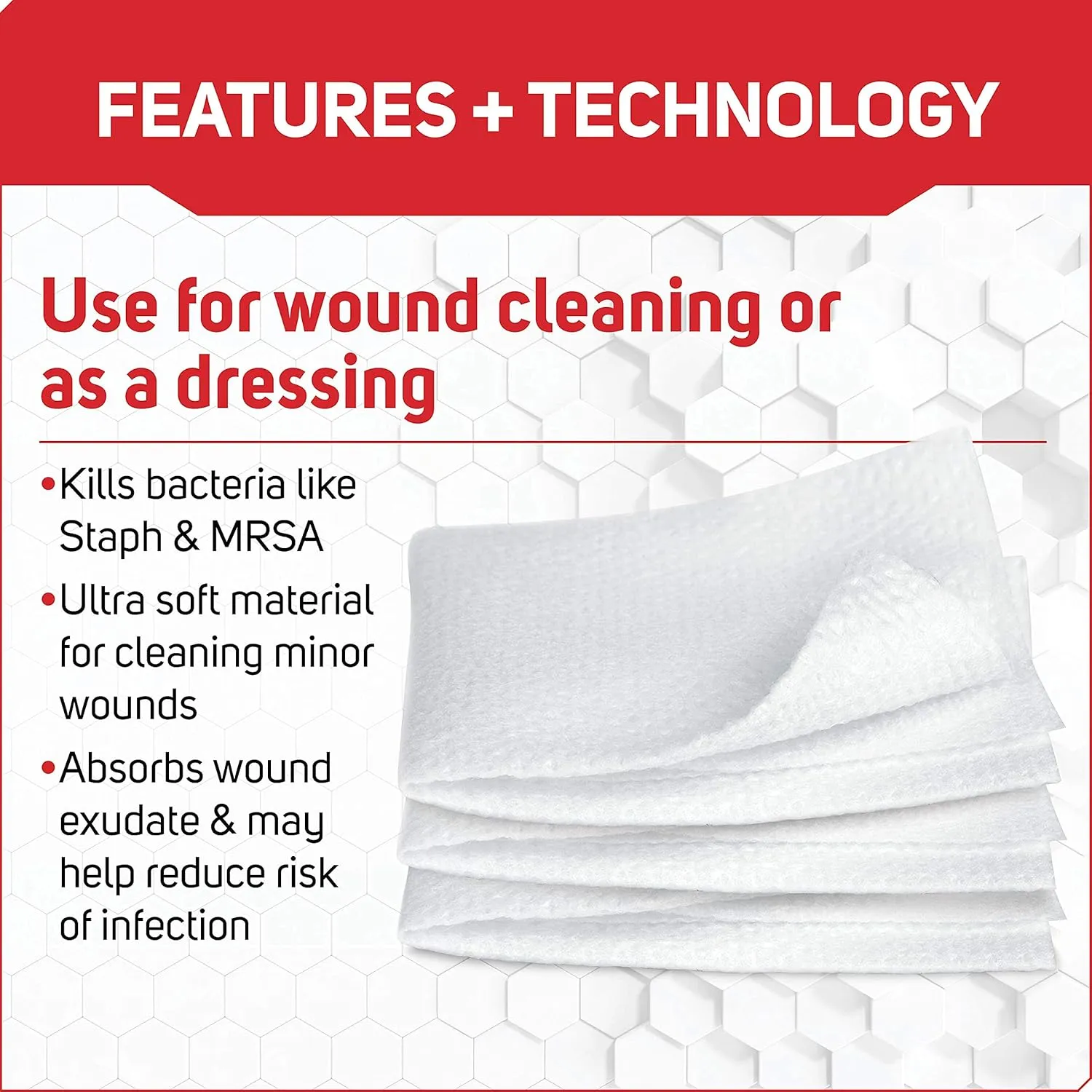 Care Science Gauze Pads, 20 ct, Large, 4 X 4 | for Wound Cleaning or Use as a Dressing