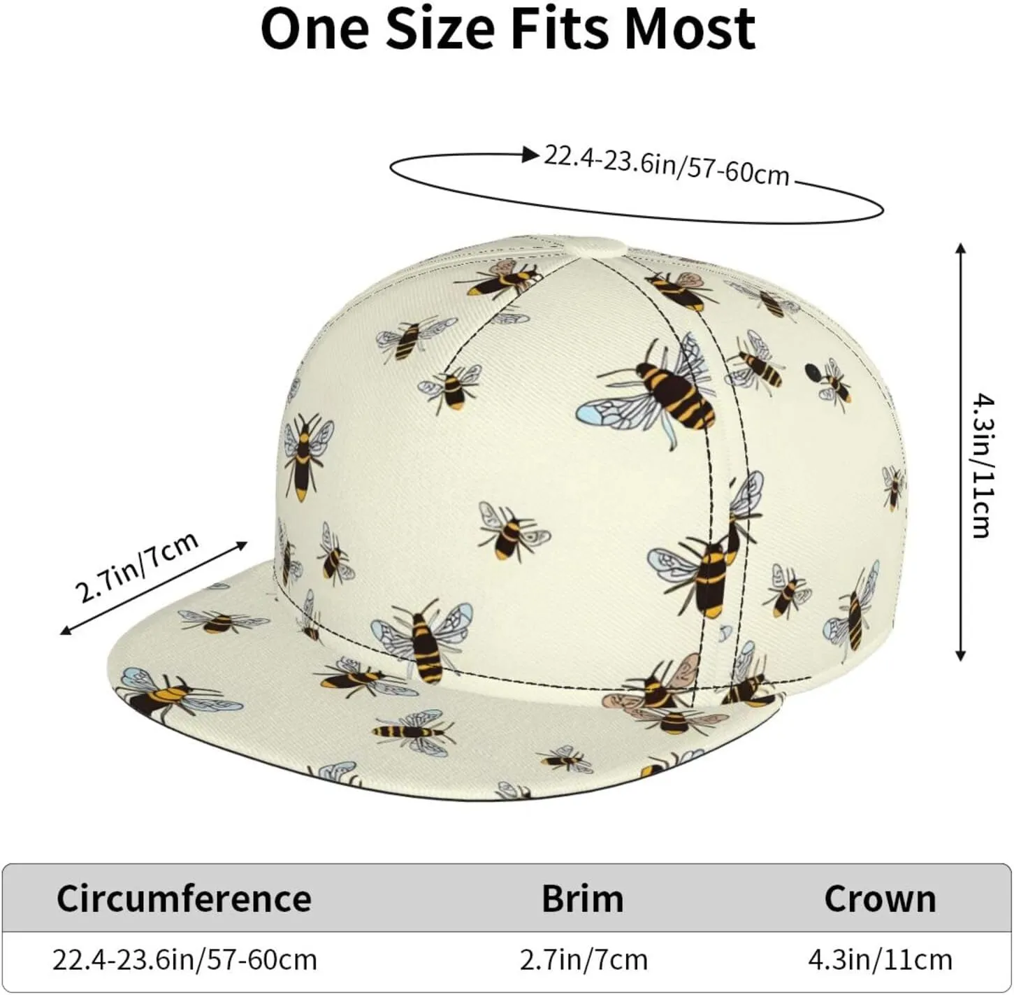 Cartoon Animal Baseball Cap for Men Women Classic Snapback Hip Hop Flat Bill Brim Adjustable Visor Beach Trucker Hat