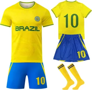 Casmyd Boys Soccer Jersey Kids Pourtugal Jersey Kit Youth Soccer Team Unifom Dragon Sports Fan Shirt Set for Boys&Girls