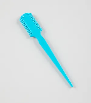 Double-Sided Mane Thinning Comb Peacock Blue