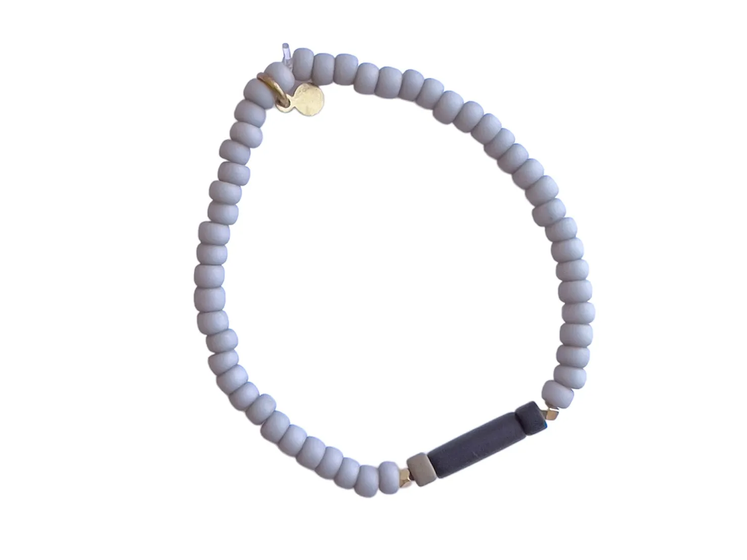 DUSK •  GRAY 02 gemstone thin bracelet