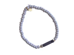 DUSK •  GRAY 02 gemstone thin bracelet