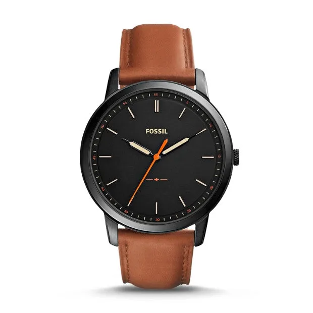 Fossil Minimalist Slim Three-Hand Watch Black Dial 44mm Quartz