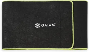 Gaiam Waist Trainer for Women and Men - Adjustable Slimmer Belt and Sweat Band for Lower-Back Support and Activated Core