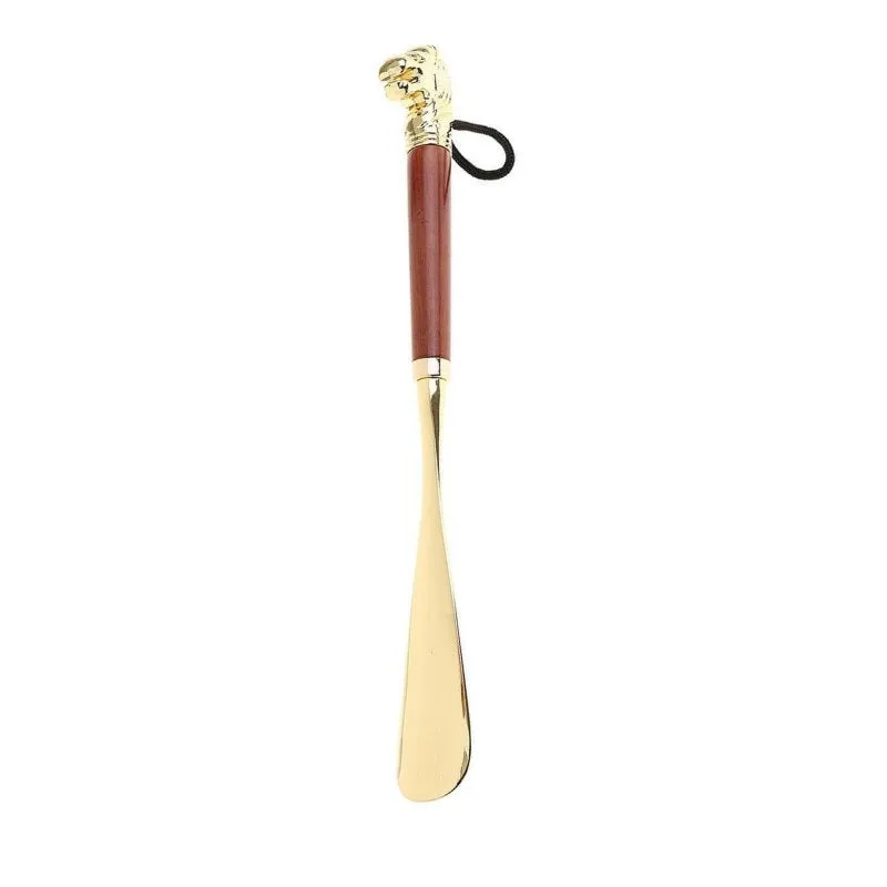 Gold-Tone Lion Head Metal Shoehorn