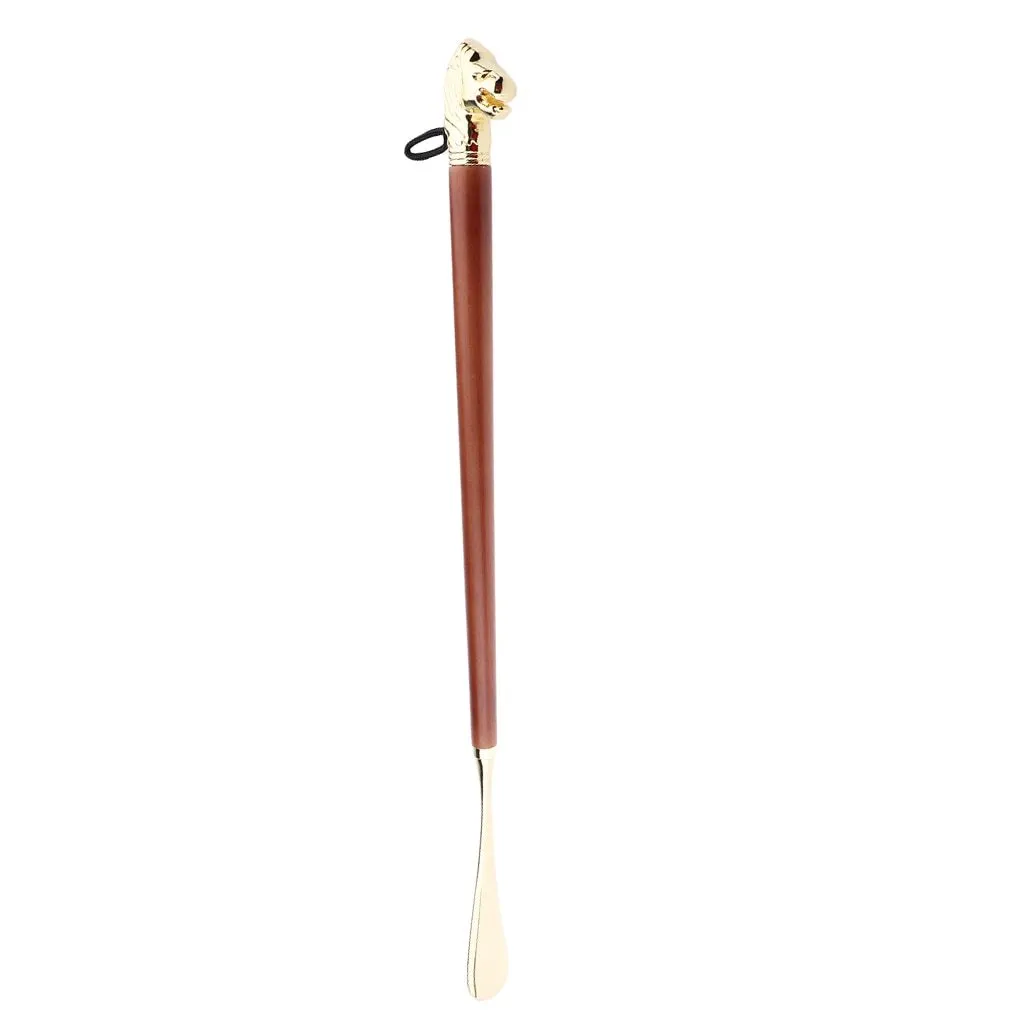 Gold-Tone Lion Head Metal Shoehorn