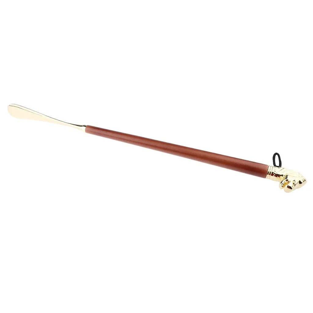Gold-Tone Lion Head Metal Shoehorn