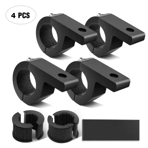 Horizontal Bar Clamp Mount Bracket Kits 0.75in-0.875in-1.125in (2 Pairs)