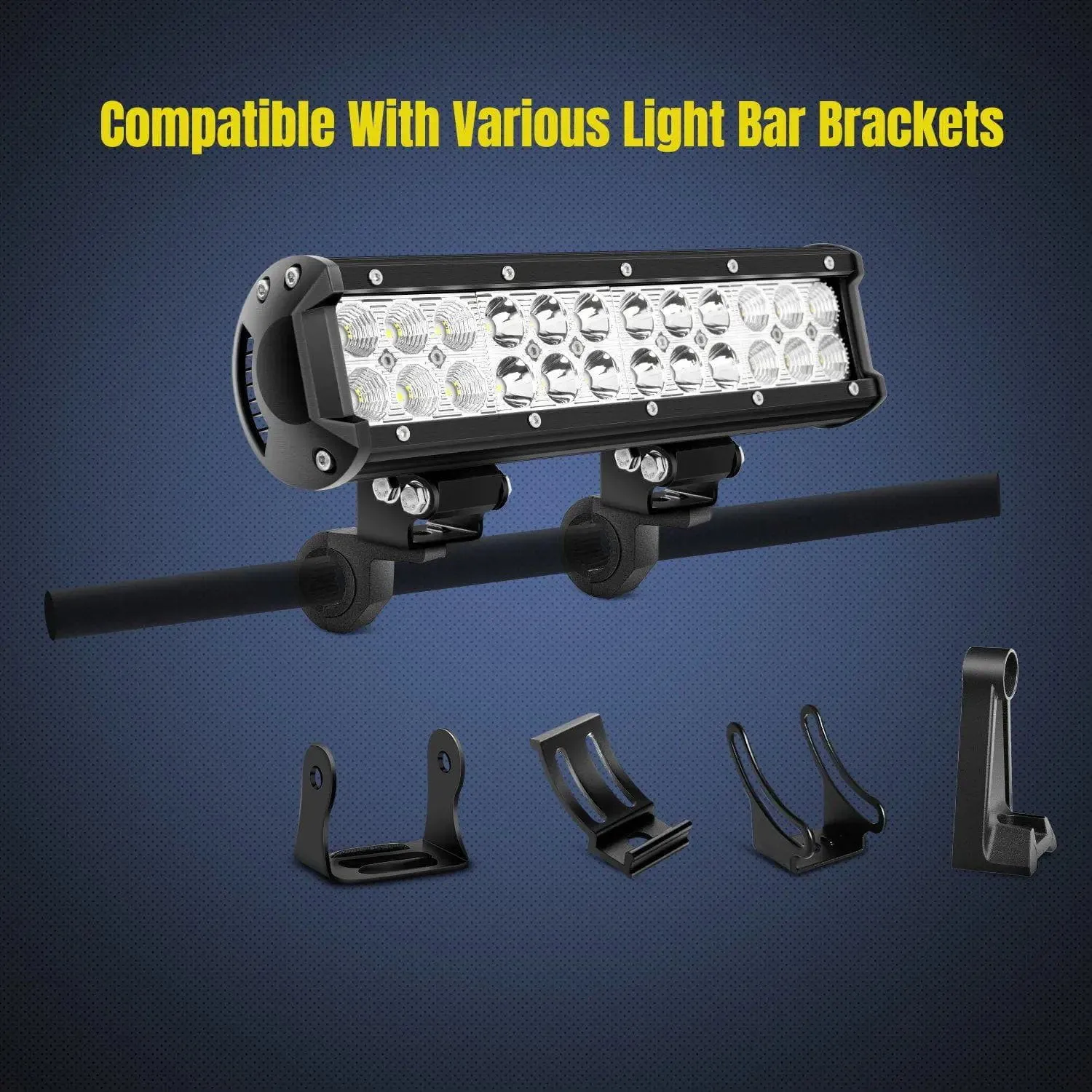 Horizontal Bar Clamp Mount Bracket Kits 0.75in-0.875in-1.125in (2 Pairs)