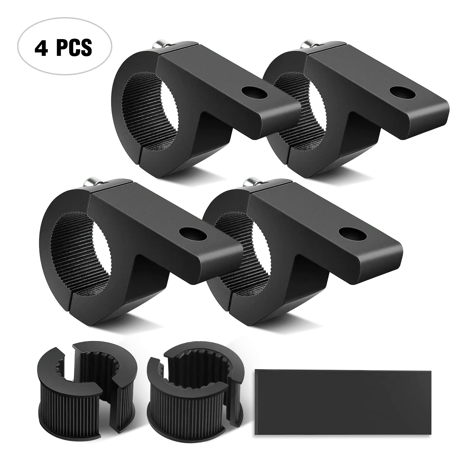 Horizontal Bar Clamp Mount Bracket Kits 0.75in-0.875in-1.125in (2 Pairs)