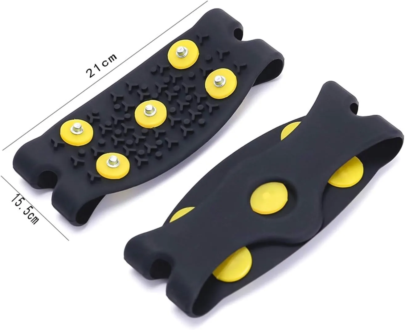 Ice Snow Grips 1 Pair 5-Stud Crampon Snow Ice Claw Climbing Anti Slip Spikes Snow and Ice Crampons Anti-Skid Shoe Spikes Snow Hiking Anti Slip Ice Grips for Shoes