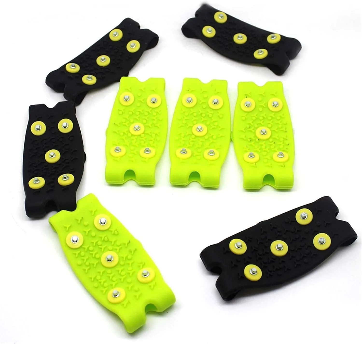 Ice Snow Grips 1 Pair 5-Stud Crampon Snow Ice Claw Climbing Anti Slip Spikes Snow and Ice Crampons Anti-Skid Shoe Spikes Snow Hiking Anti Slip Ice Grips for Shoes