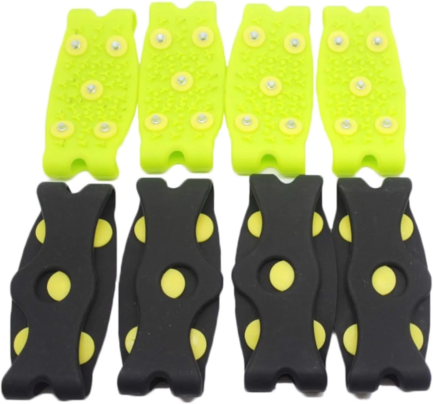 Ice Snow Grips 1 Pair 5-Stud Crampon Snow Ice Claw Climbing Anti Slip Spikes Snow and Ice Crampons Anti-Skid Shoe Spikes Snow Hiking Anti Slip Ice Grips for Shoes