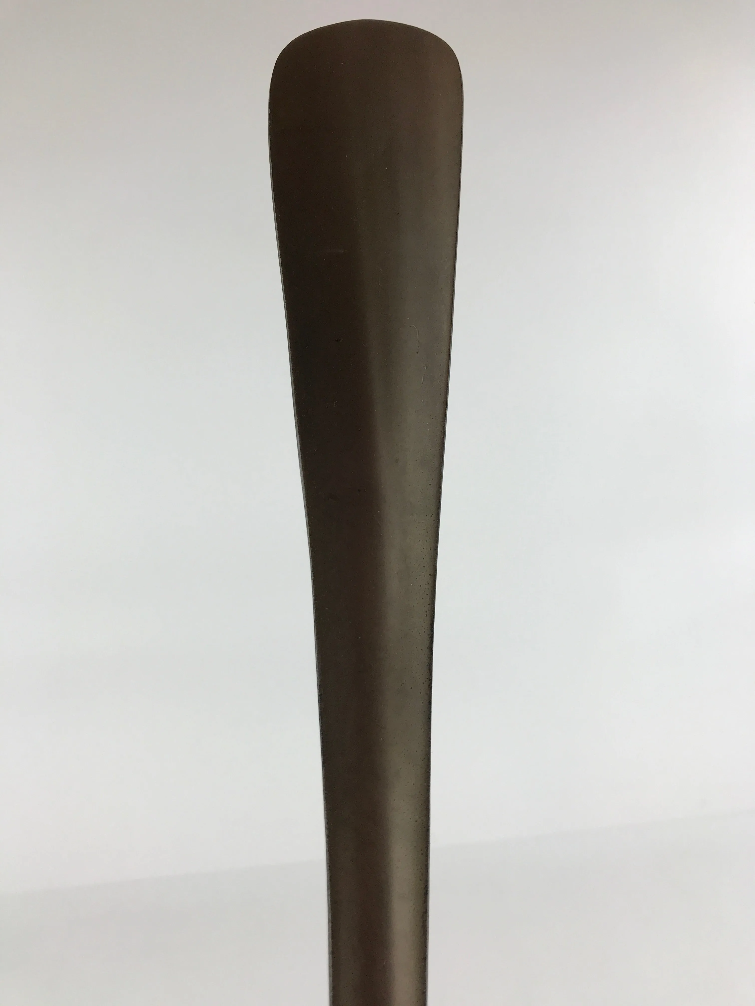 Japanese Metal Horse Head Shoehorn Vtg Wood Handle Uma Kutsubera Brown JK671