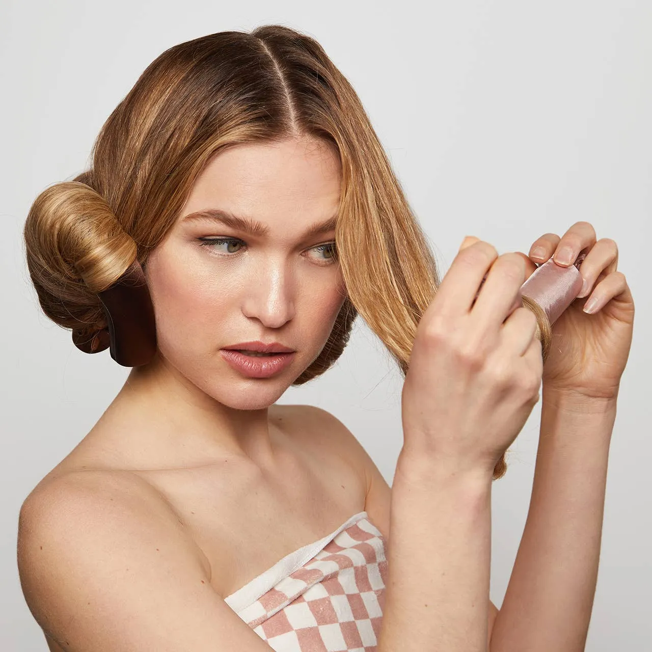 KITSCH Satin Jumbo Flexi Rods 4 PCs- Rosewood