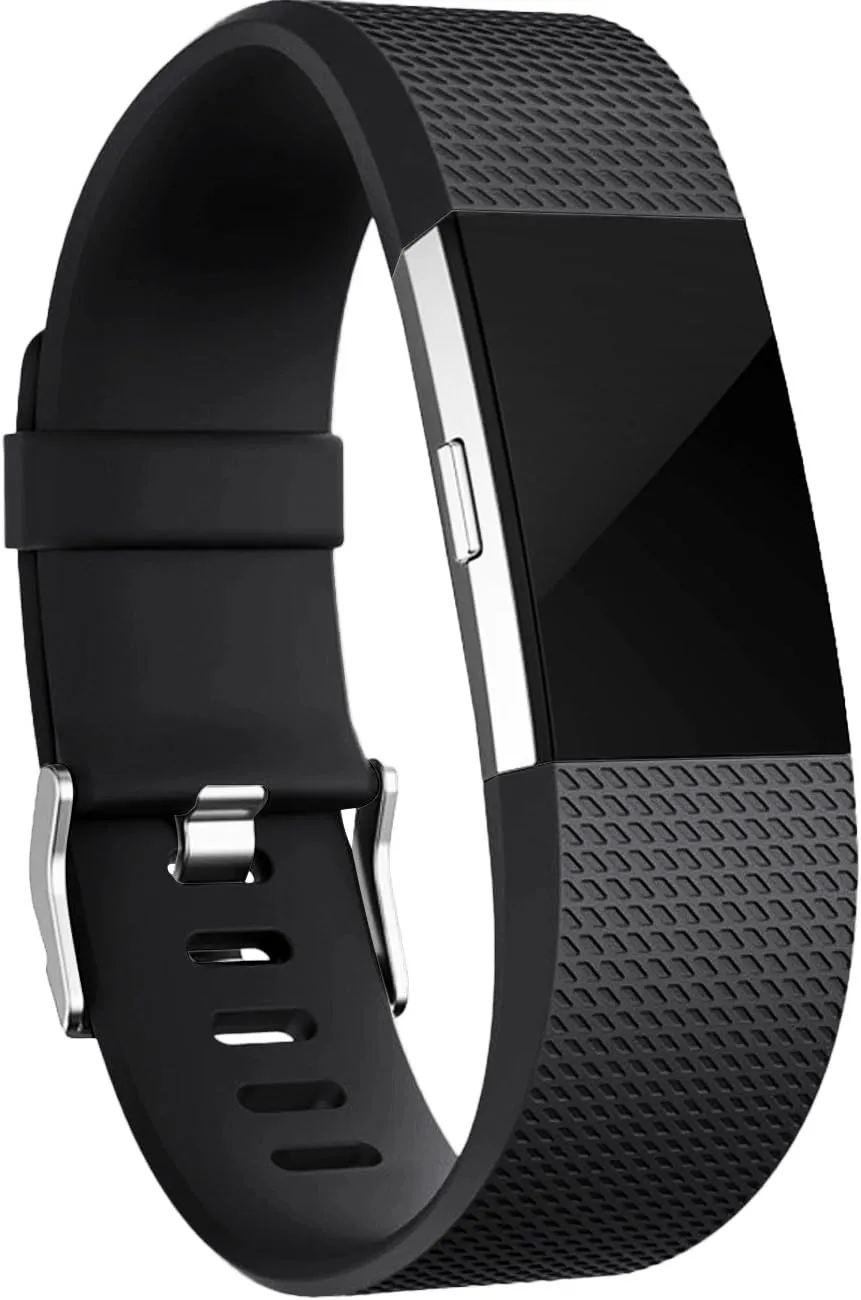 Maledan Bands Replacement Compatible with Fitbit Charge 2, 3-Pack, Large Gray/Blue/Black