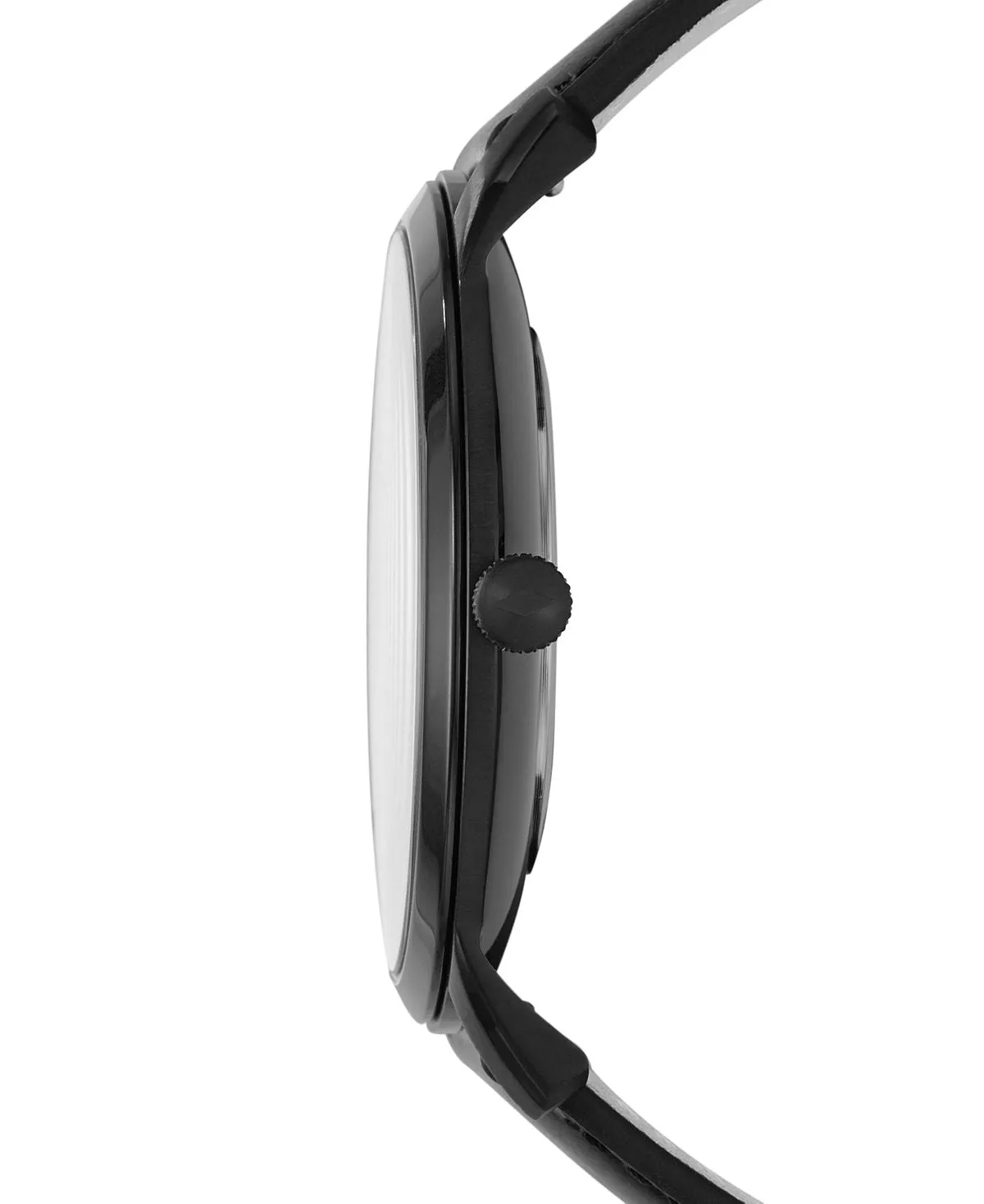Men's Minimalist Watch with Black Leather Strap, 44mm Fossil