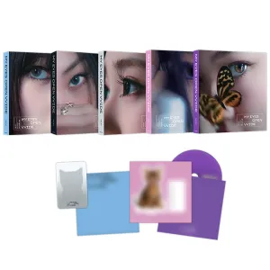 MEOVV - 1st EP Album MY EYES OPEN VVIDE MEOVV Ver. / Random Outer Sleeve   Photobook   Paper Doll Kit R   Photocard   3 Extra Photocards