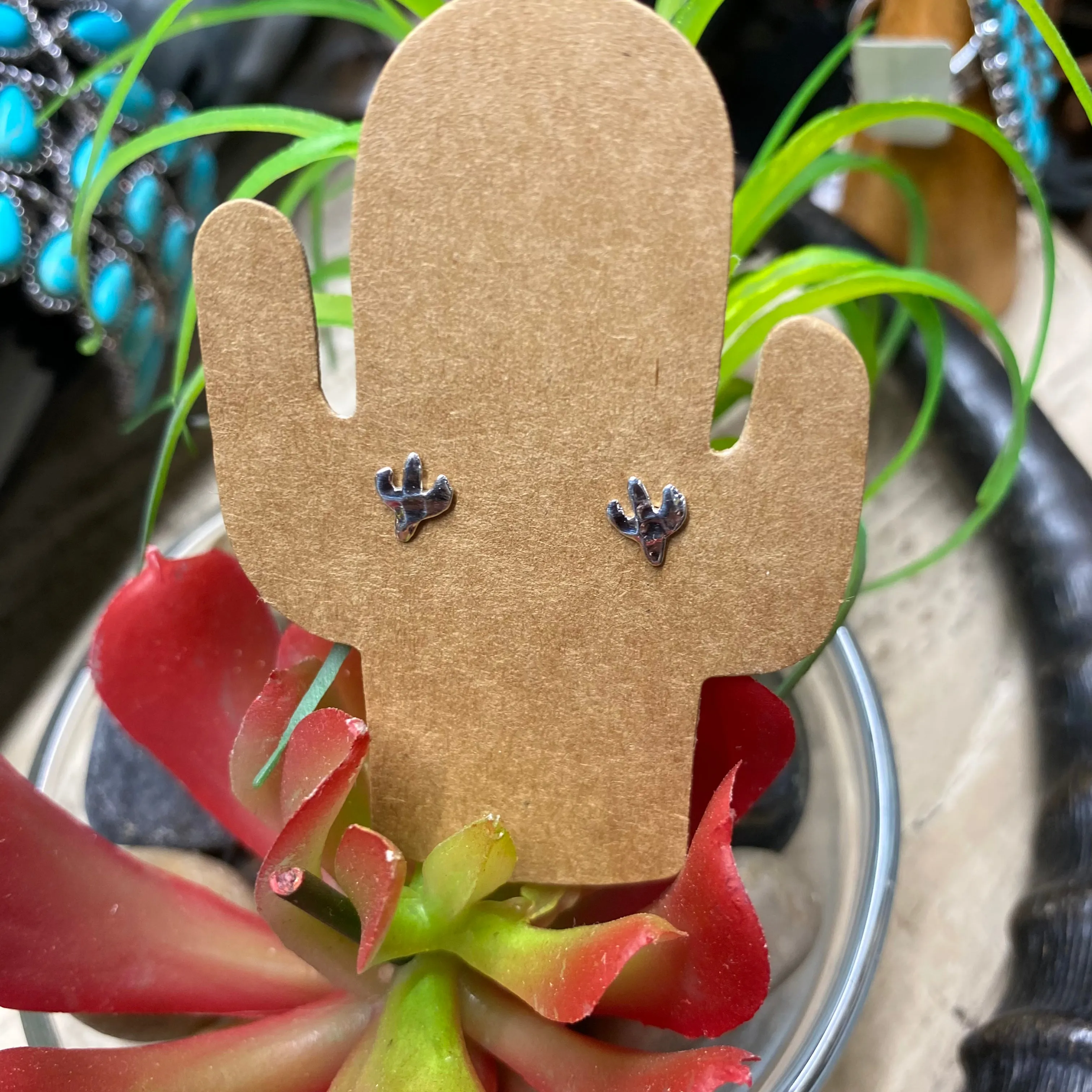 MINI CACTUS STUD EARRINGS