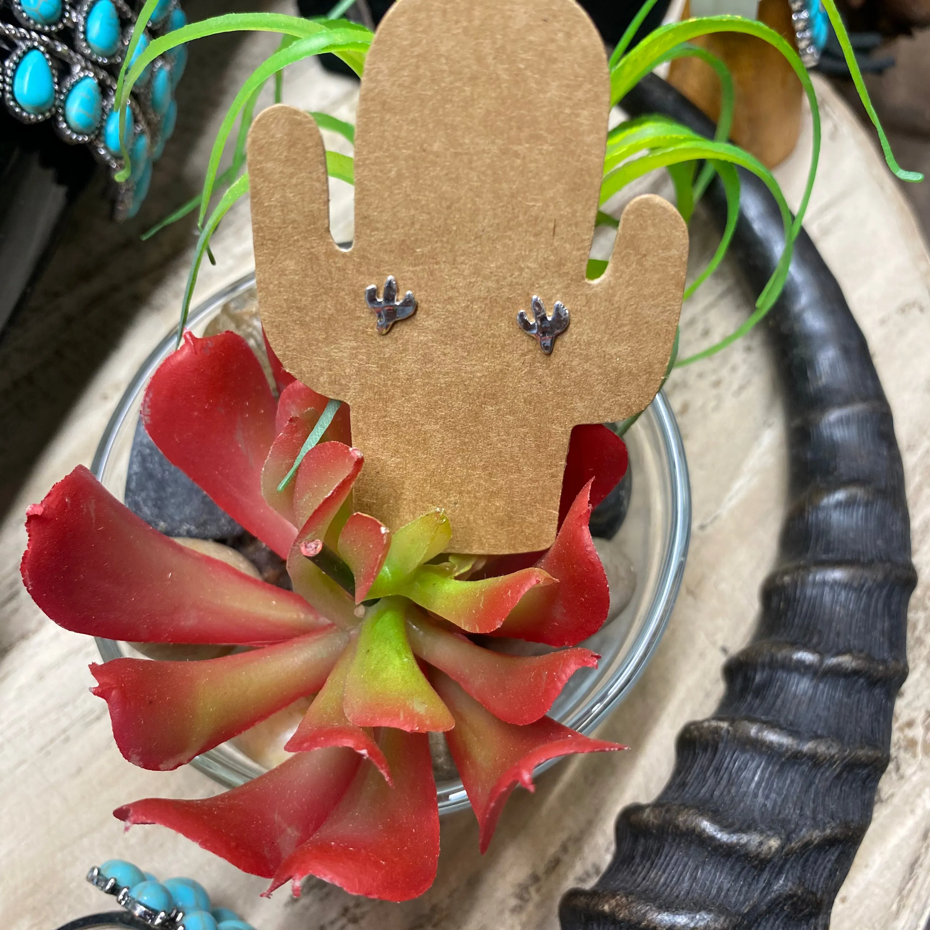 MINI CACTUS STUD EARRINGS