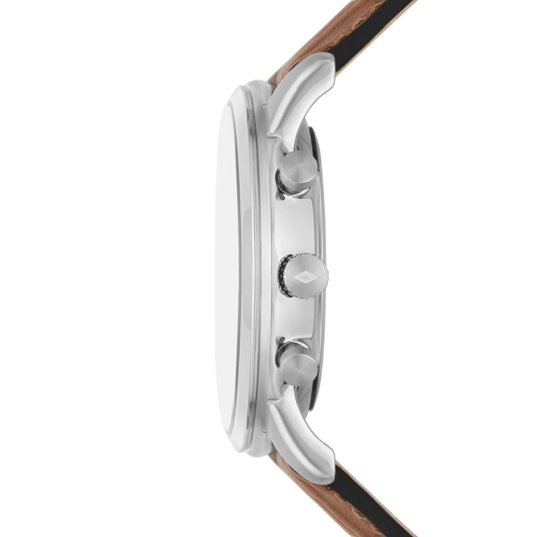 Minimalist Chronograph Tan Eco Leather Watch