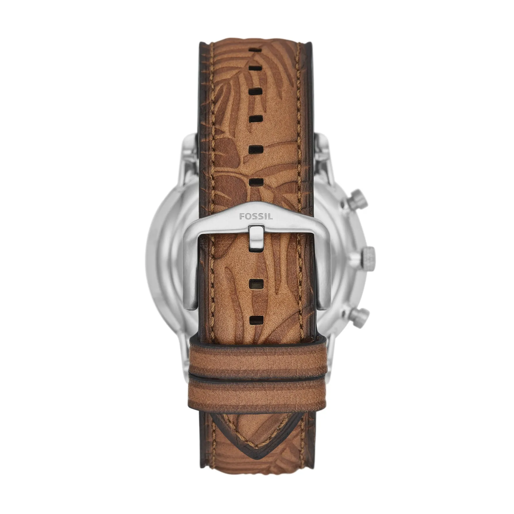 Minimalist Chronograph Tan Eco Leather Watch