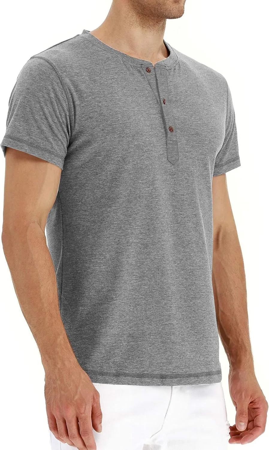 NITAGUT Mens Fashion Casual Front Placket Basic Long/Short Sleeve Henley T-Shirts