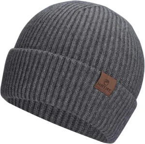 Oversize XXL Winter Beanie Knit Hat for Men - Daily Knit Ribbed Cap - Warm Toboggan Skull Caps for Cold Weather