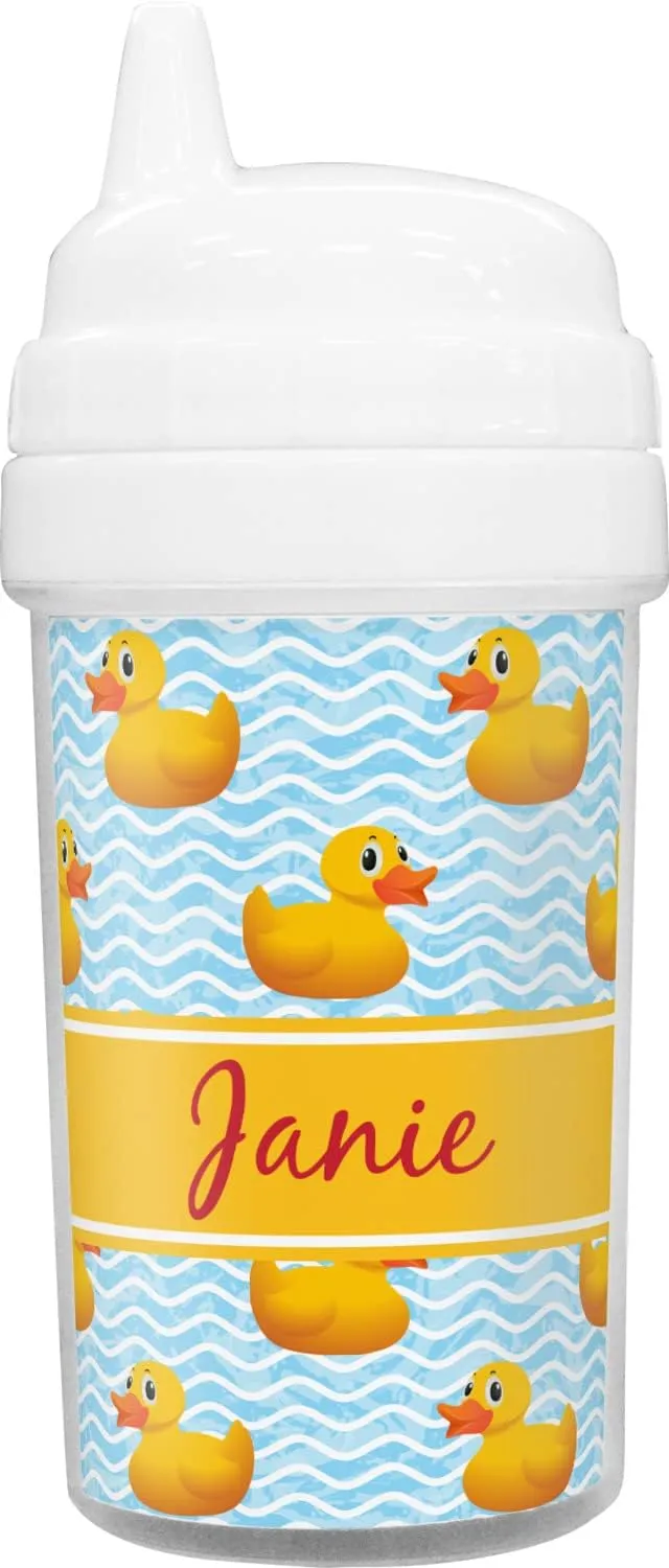 Personalized Rubber Duckie Toddler Sippy Cup