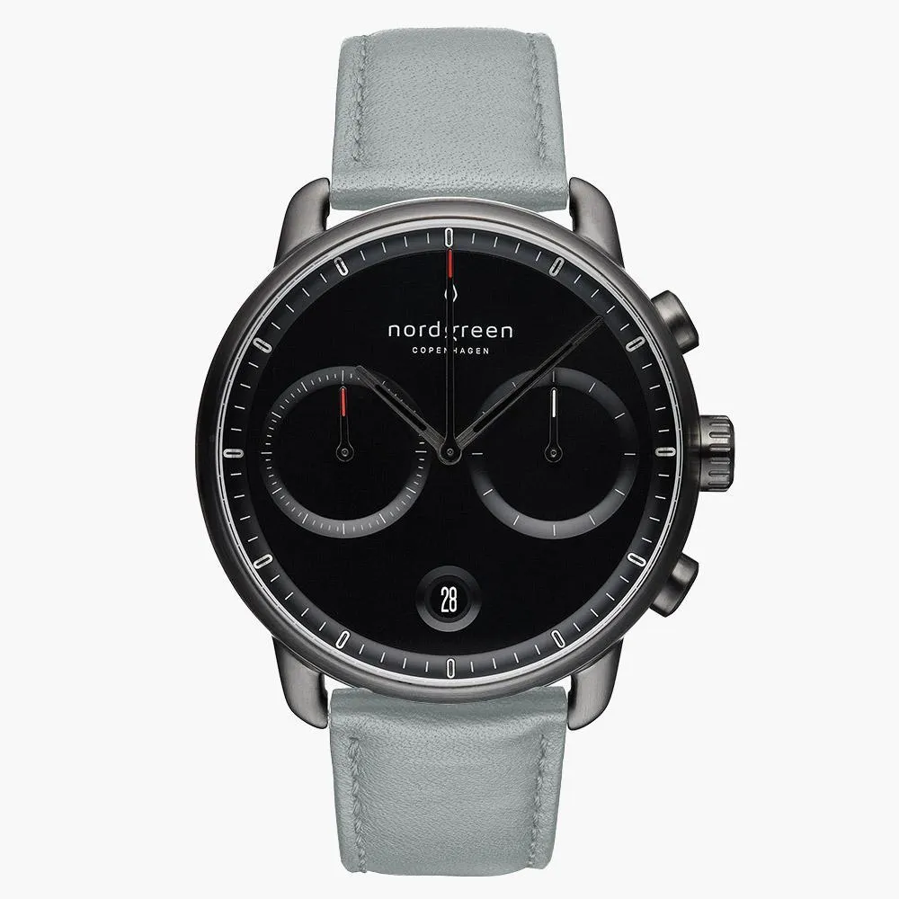 Pioneer  | Black Dial - Dove Grey Vegan Leather