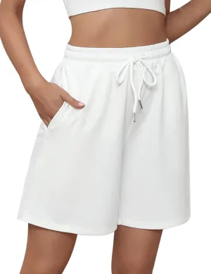 Quenteen Women's Athletic Shorts Jogger Sweat Casual Loose Bermuda Shorts (Available in Plus Size)