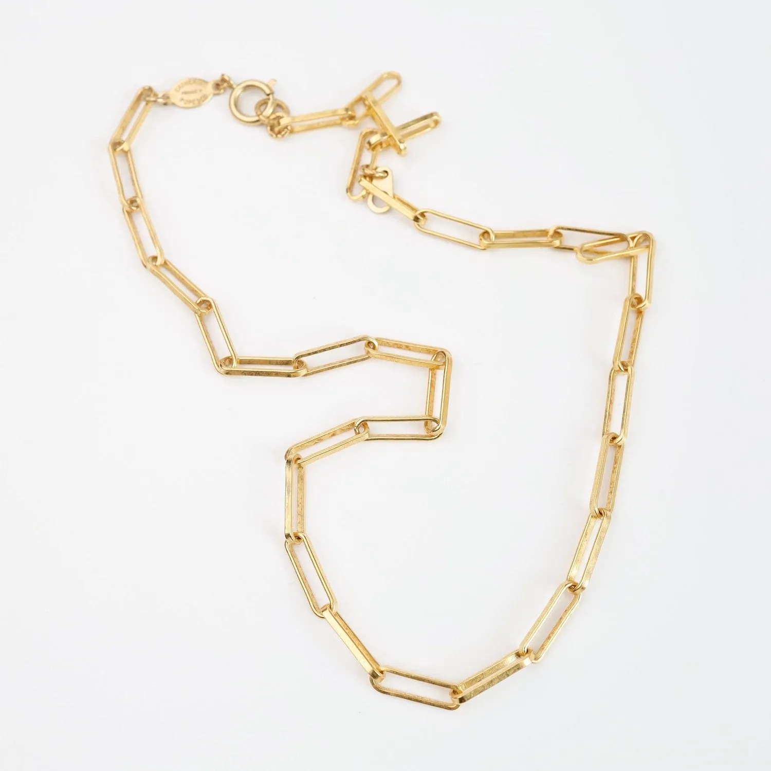 Rectangle Link Necklace - Gold Plate