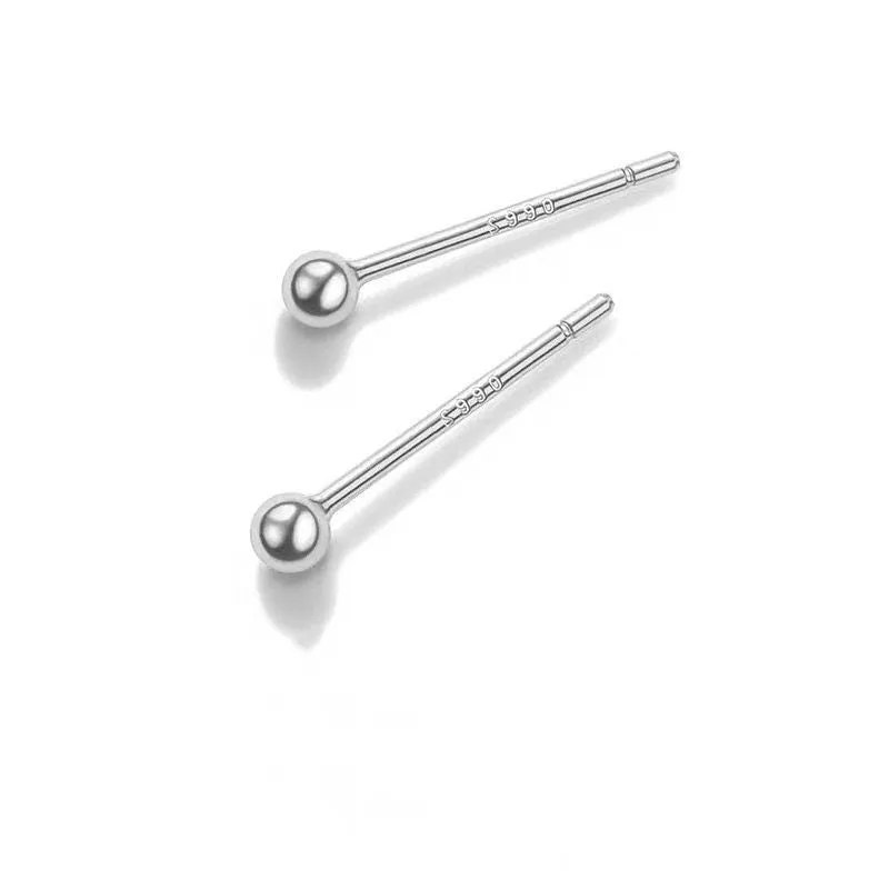 Sterling Silver Bead Earrings, Sanded Silver Ball Earrings, Shining Silver Bead Earrings, Silver Bead Stud Earrings, Very Tiny Stud Earrings