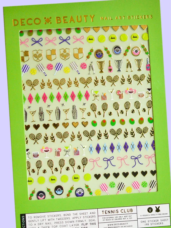 Tennis Club Nail Art Stickers