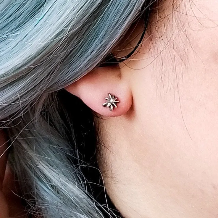 Tiny Spider Stud Post Earrings