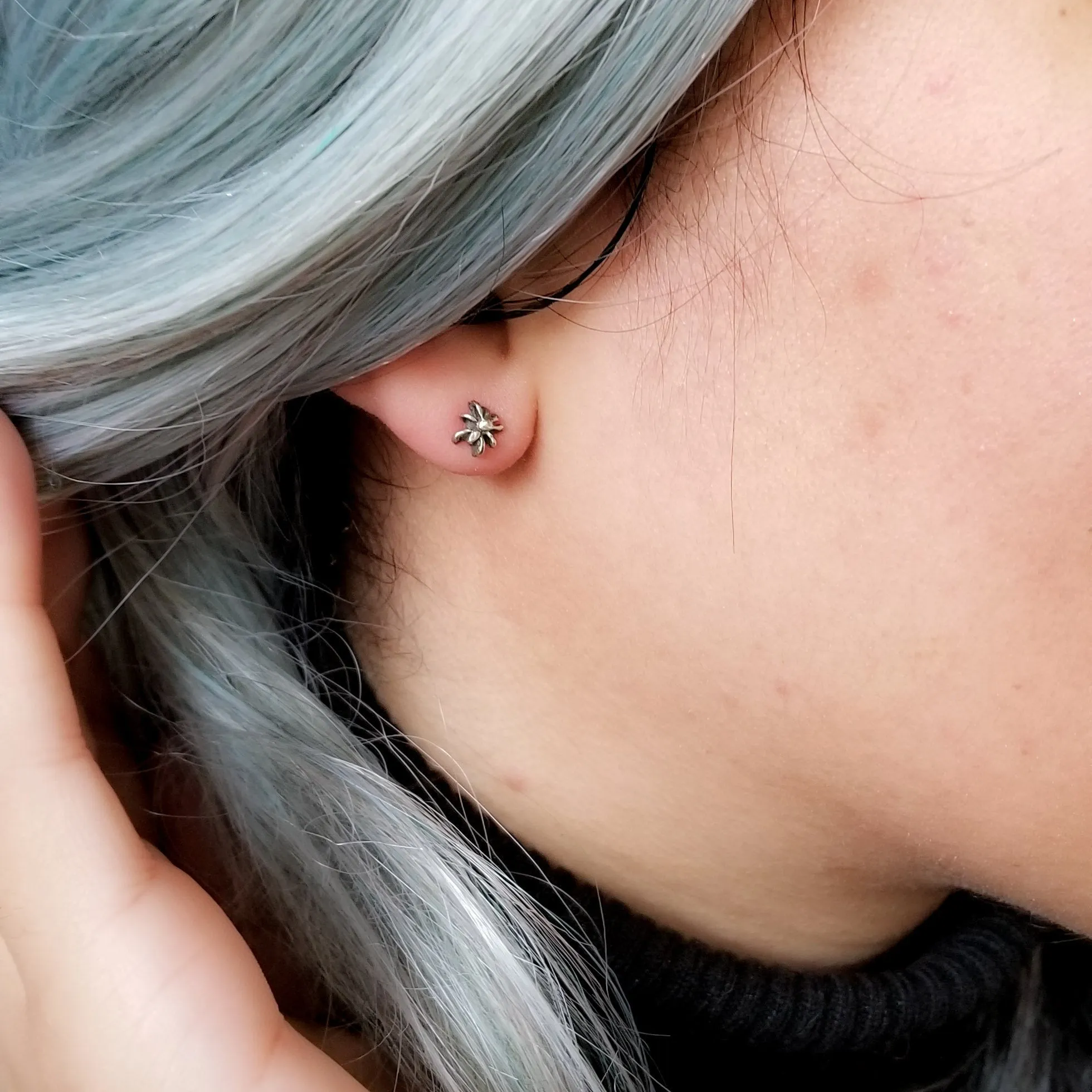 Tiny Spider Stud Post Earrings