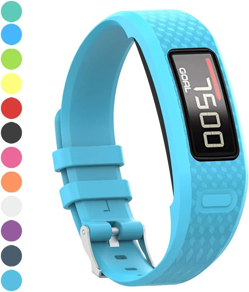 Watbro Bands Compatible with Garmin Vivofit 1/ Vivofit2, Soft Silicone Colorful Replacement Watch Band Strap Wristband for Vivofit 1/ Vivofit 2 Activity Tracker, for Women Men Small Large